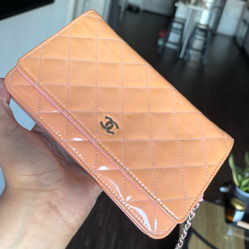 Chanel Patent Leather Wallet on Chain